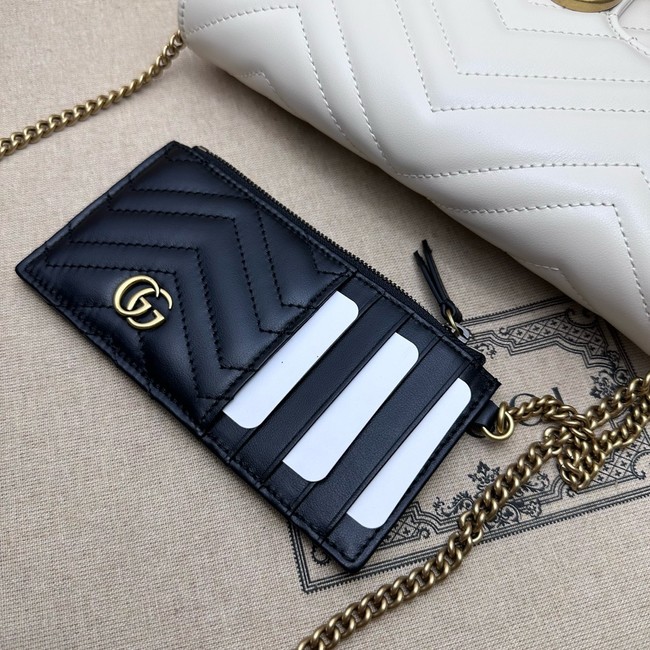 Gucci GG Marmont small shoulder bag 751526 Variation white leather