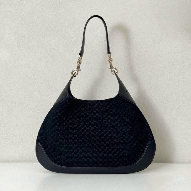 Gucci GG Marmont suede shoulder bag 834981 black