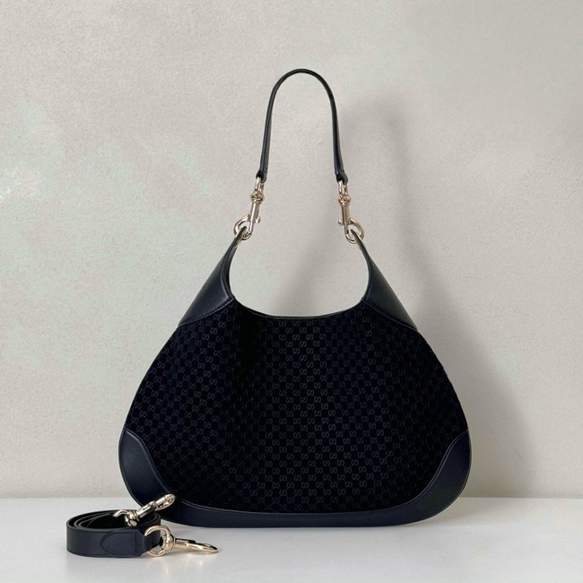 Gucci GG Marmont suede shoulder bag 834981 black