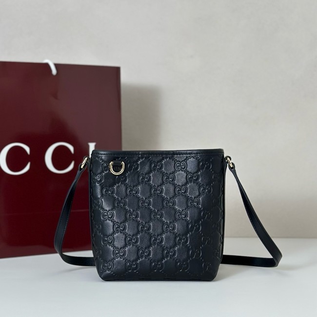 Gucci GG Emblem nano bucket bag 847090 black