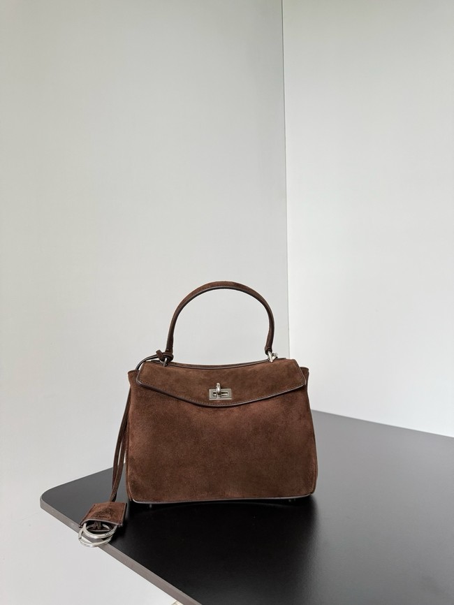 Balenciaga Rodeo Mini Handbag suede shoulder 795456 Coffee