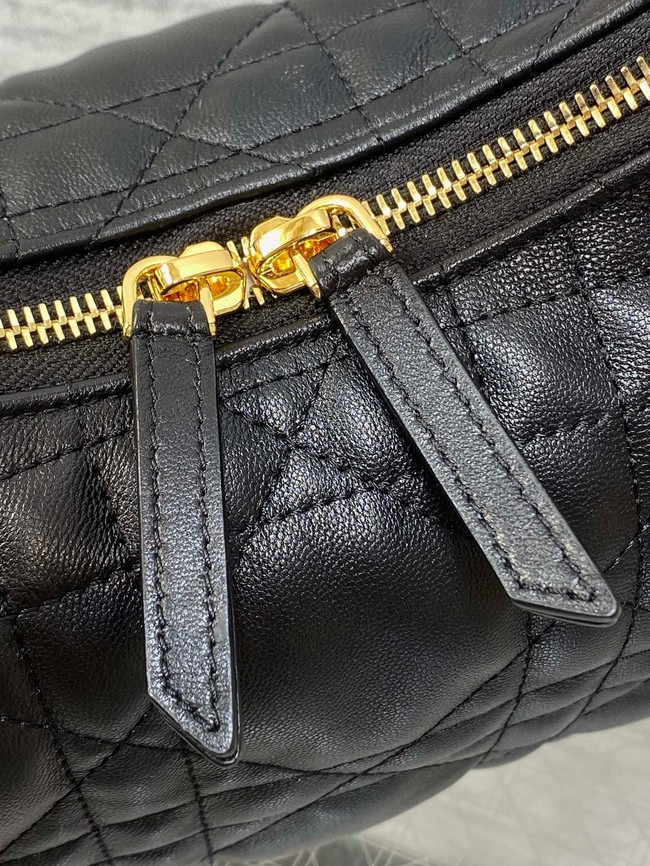 Dior Medium D-Dream Bag Macrocannage Lambskin M6323UU black