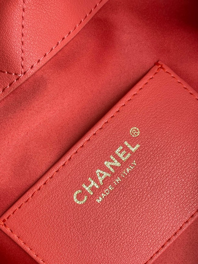 CHANEL Hobo Handbag AS5976 Coral