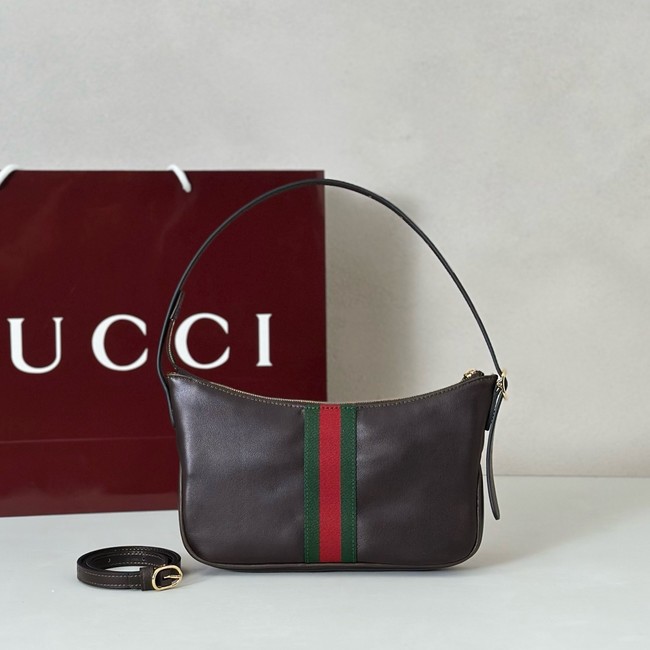 Gucci Lunetta small crossbody bag 863406 Dark brown