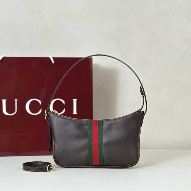 Gucci Lunetta small crossbody bag 863406 Dark brown