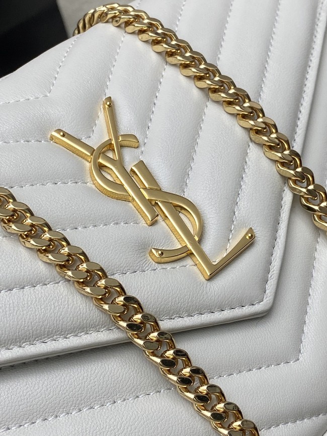 SAINT LAURENT WOC Classic Monogramme Flap Bag 360452 light gray