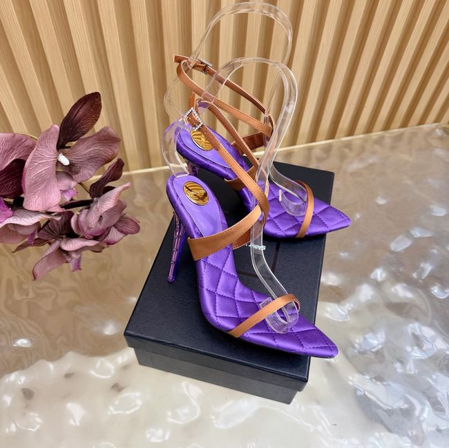 Saint Laurent in satin crepe and rhinestones Heel 10CM 69014-1 Saint Laurent in satin crepe and rhinestones Heel 10CM 69014-1