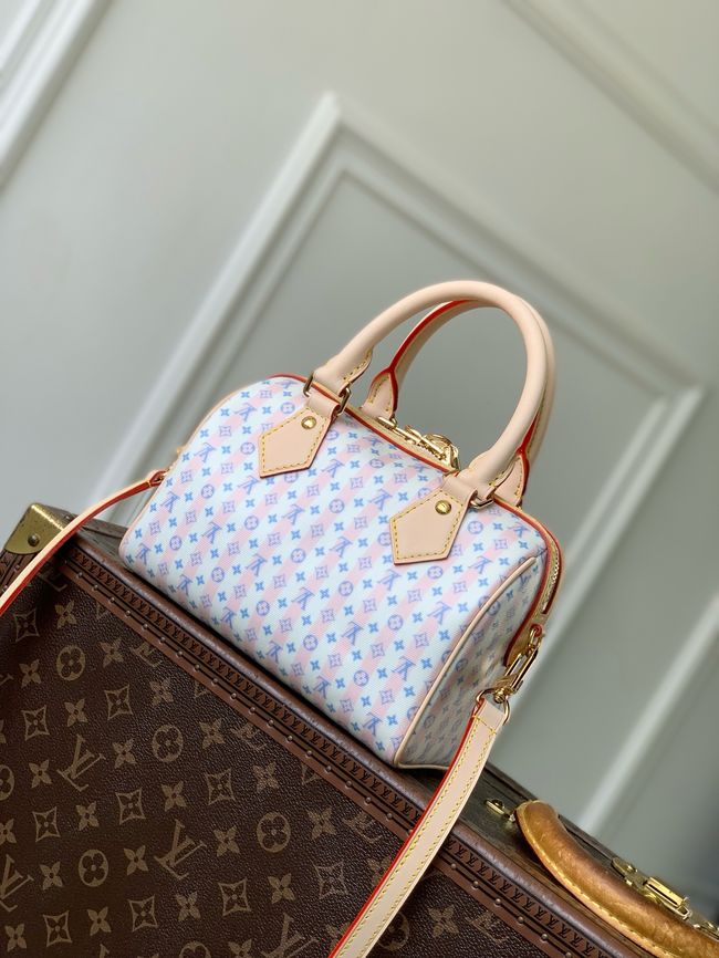 Louis Vuitton Speedy Bandouliere 20 M28668 Stamp Blue