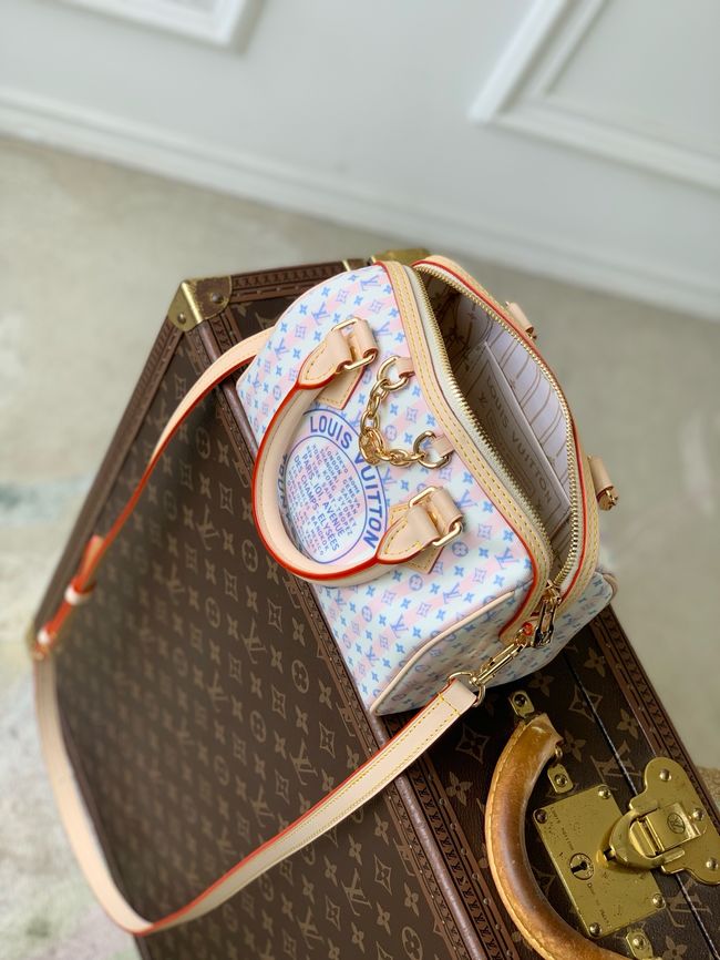 Louis Vuitton Speedy Bandouliere 20 M28668 Stamp Blue