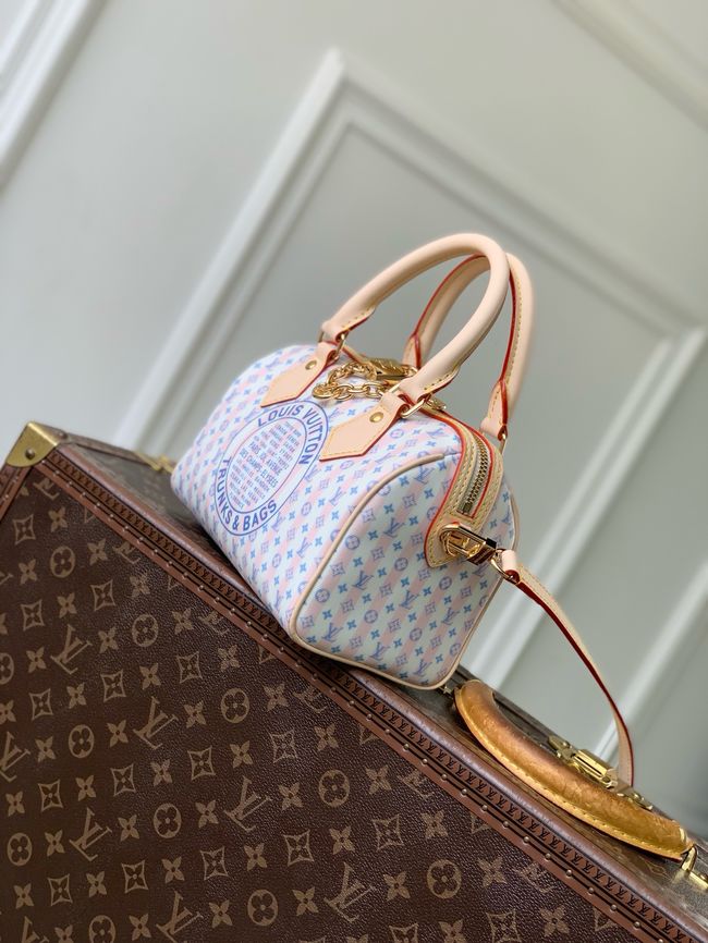 Louis Vuitton Speedy Bandouliere 20 M28668 Stamp Blue