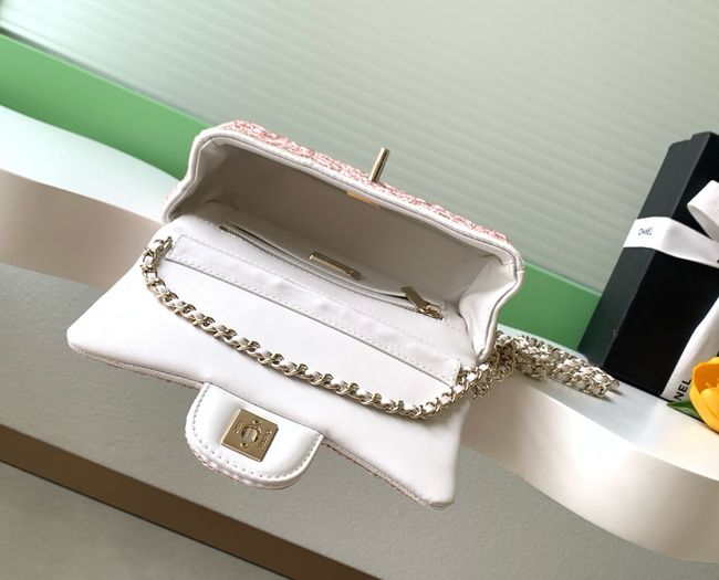 Chanel Small Flap Bag Embroidery AS4561 pink