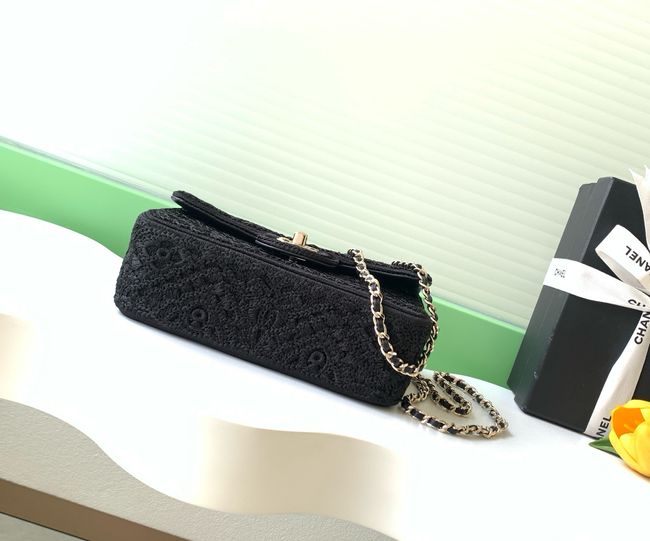 Chanel Small Flap Bag Embroidery AS4561 black Chanel Small Flap Bag Embroidery AS4561 black