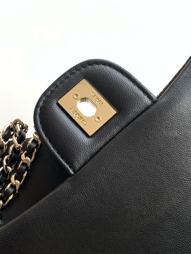 Chanel Small Flap Bag Embroidery AS4561 black Chanel Small Flap Bag Embroidery AS4561 black