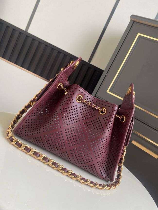 CHANEL 25 Mini Handbag AS5631 Burgundy