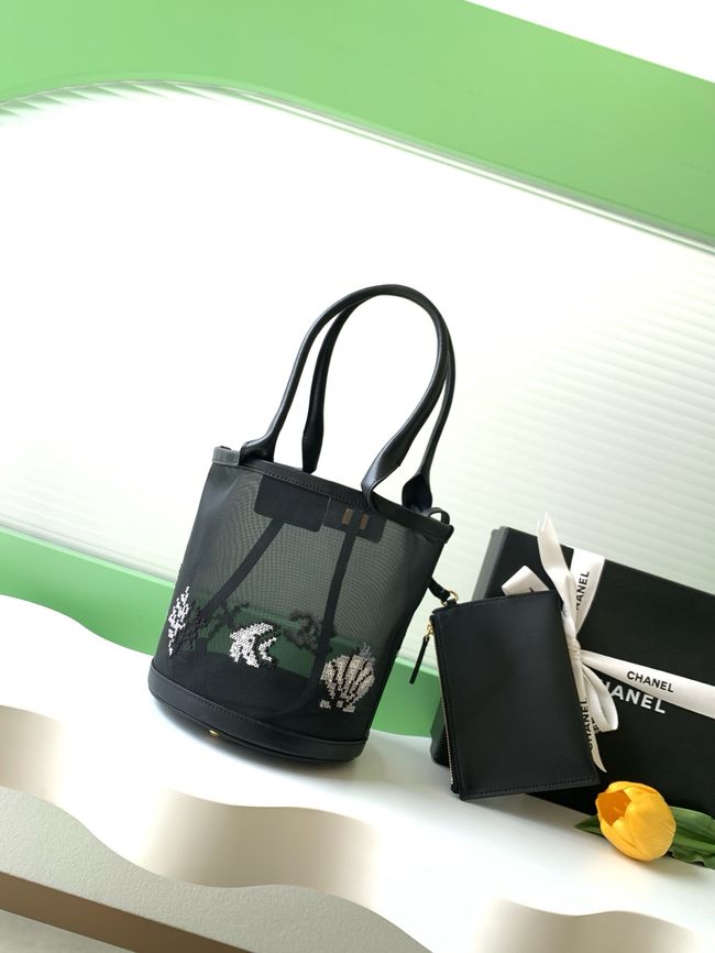 Chanel Large Bucket Bag AS6189 Transparent & black Chanel Large Bucket Bag AS6189 Transparent & black