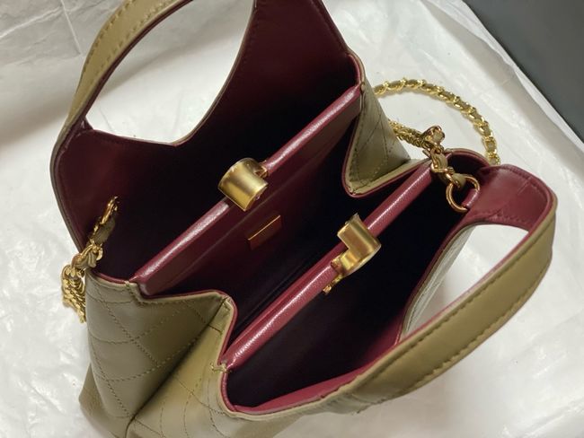 Chanel Small Shopping Bag AS6392 khaki Chanel Small Shopping Bag AS6392 khaki