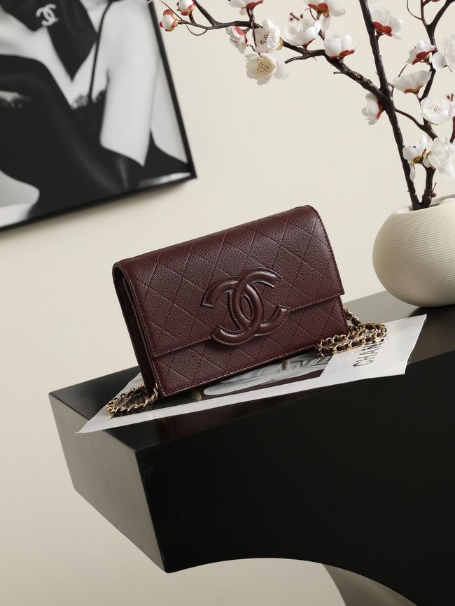 CHANEL Wallet on Chain AP5455 burgundy CHANEL Wallet on Chain AP5455 burgundy