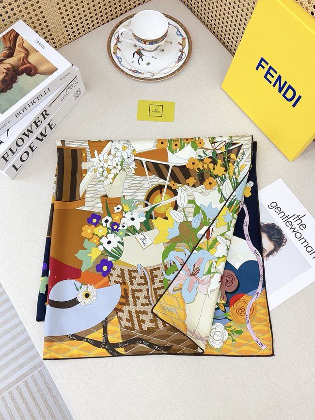 Fendi silk Square 90 06390-2