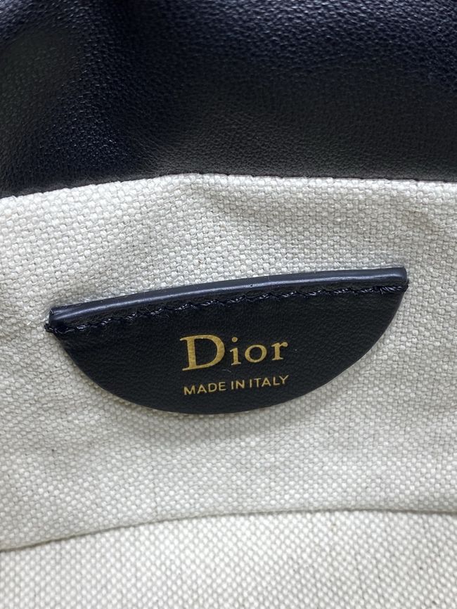 Dior Adiorable Mini Bucket Bag Cannage Lambskin S2426 black Dior Adiorable Mini Bucket Bag Cannage Lambskin S2426 black