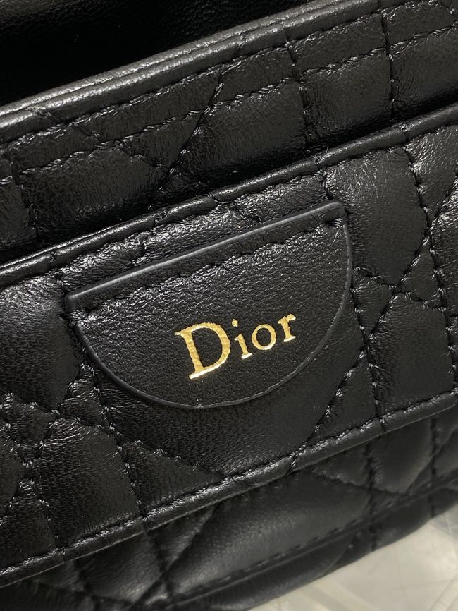 Dior Adiorable Mini Bucket Bag Cannage Lambskin S2426 black Dior Adiorable Mini Bucket Bag Cannage Lambskin S2426 black