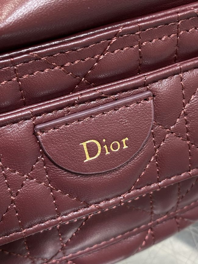 Dior Adiorable Mini Bucket Bag Cannage Lambskin S2426 burgundy Dior Adiorable Mini Bucket Bag Cannage Lambskin S2426 burgundy