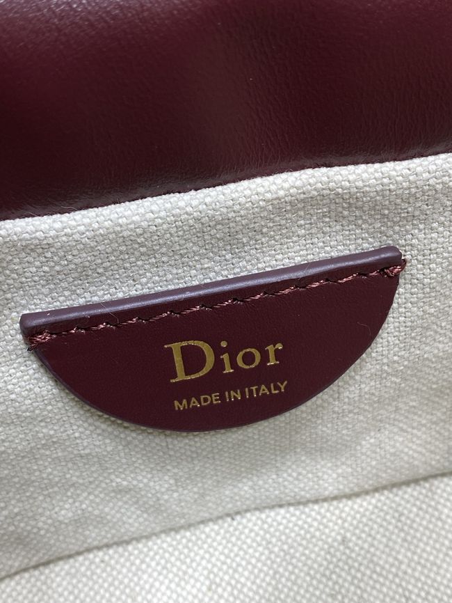 Dior Adiorable Mini Bucket Bag Cannage Lambskin S2426 burgundy Dior Adiorable Mini Bucket Bag Cannage Lambskin S2426 burgundy