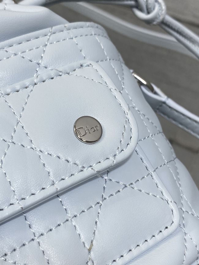 Dior Adiorable Mini Bucket Bag Cannage Lambskin S2426 ice blue Dior Adiorable Mini Bucket Bag Cannage Lambskin S2426 ice blue