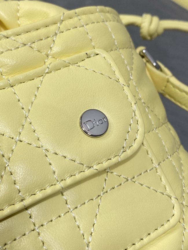 Dior Adiorable Mini Bucket Bag Cannage Lambskin S2426 yellow Dior Adiorable Mini Bucket Bag Cannage Lambskin S2426 yellow