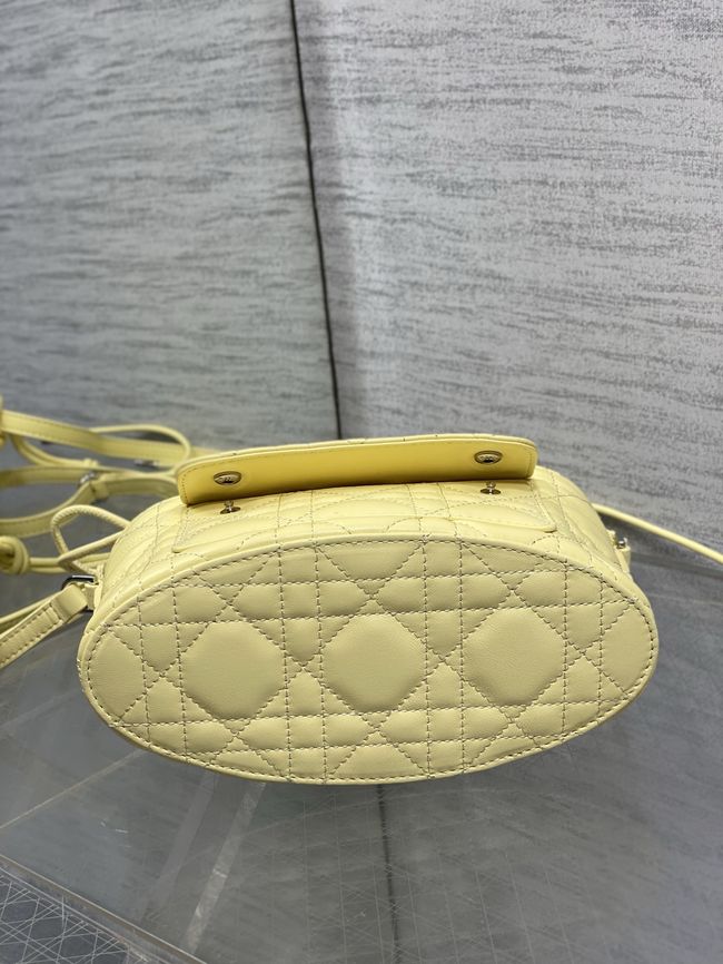 Dior Adiorable Mini Bucket Bag Cannage Lambskin S2426 yellow Dior Adiorable Mini Bucket Bag Cannage Lambskin S2426 yellow