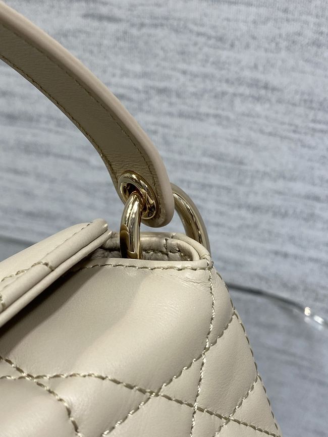 Dior Adiorable Top Handle Mini Bag Macrocannage Lambskin S1713OGY Cream Dior Adiorable Top Handle Mini Bag Macrocannage Lambskin S1713OGY Cream