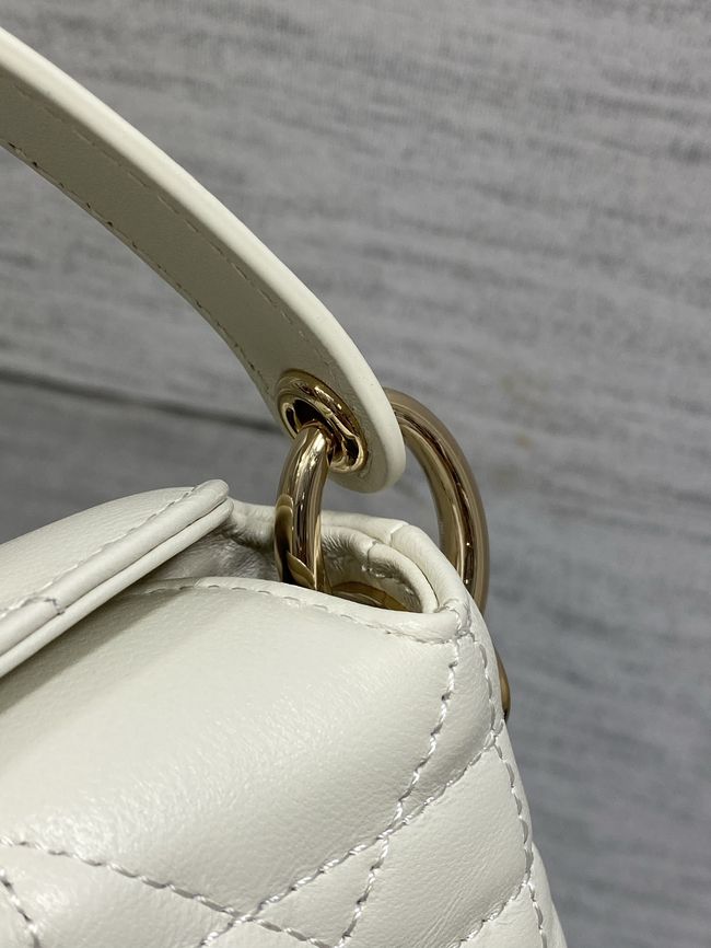 Dior Adiorable Top Handle Mini Bag Macrocannage Lambskin S1713OGY Latte