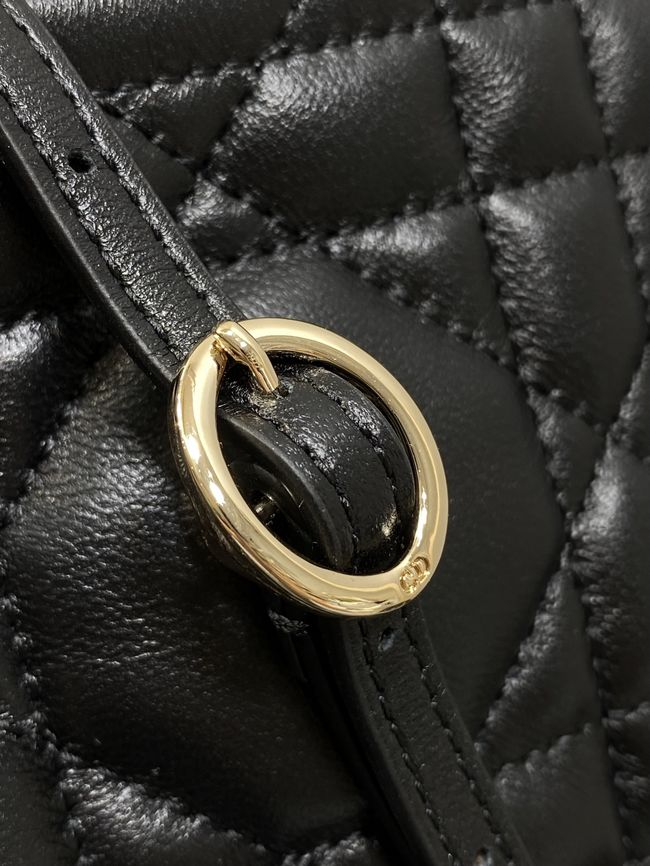 Dior Adiorable Top Handle Mini Bag Macrocannage Lambskin S1713OGY black Dior Adiorable Top Handle Mini Bag Macrocannage Lambskin S1713OGY black