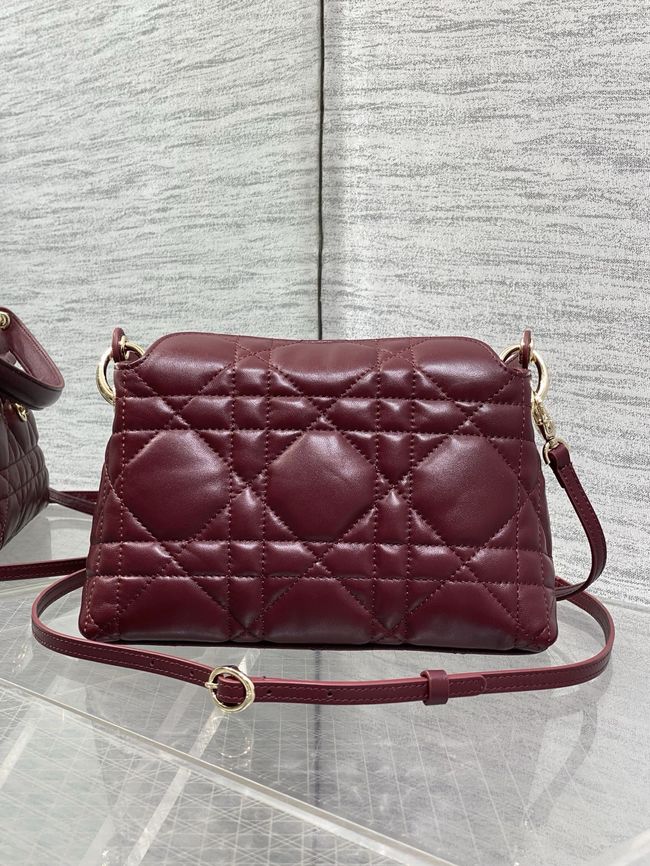 Dior Adiorable Top Handle Mini Bag Macrocannage Lambskin S1713OGY burgundy Dior Adiorable Top Handle Mini Bag Macrocannage Lambskin S1713OGY burgundy