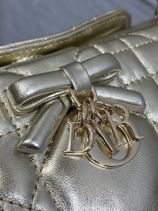 Dior Adiorable Top Handle Mini Bag Macrocannage Lambskin S1713OGY gold Dior Adiorable Top Handle Mini Bag Macrocannage Lambskin S1713OGY gold