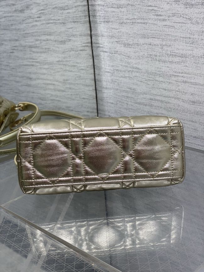 Dior Adiorable Top Handle Mini Bag Macrocannage Lambskin S1713OGY gold Dior Adiorable Top Handle Mini Bag Macrocannage Lambskin S1713OGY gold