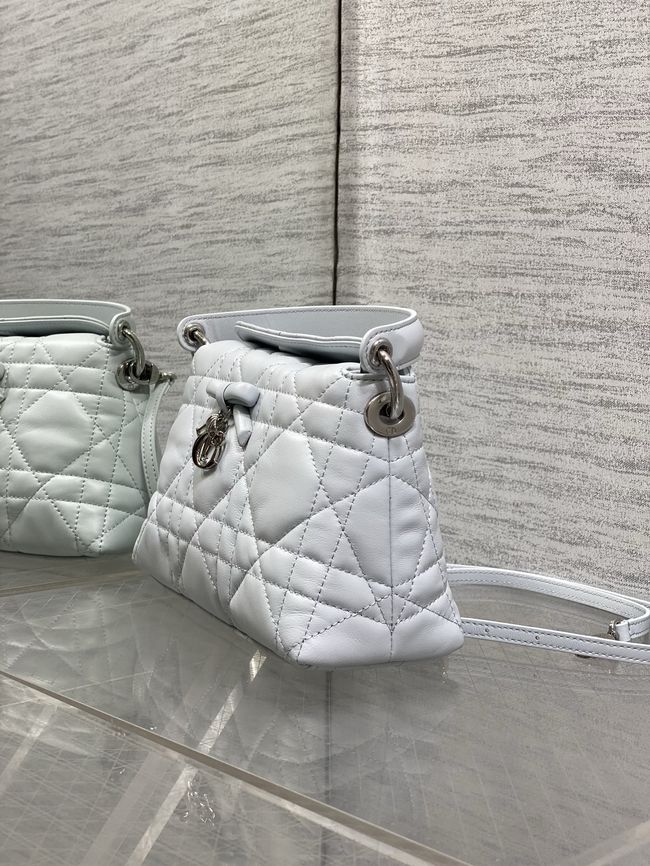 Dior Adiorable Top Handle Mini Bag Macrocannage Lambskin S1713OGY white Dior Adiorable Top Handle Mini Bag Macrocannage Lambskin S1713OGY white