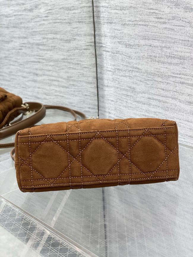 Dior Adiorable Top Handle Mini Bag Macrocannage Suede S1713OGY camel Dior Adiorable Top Handle Mini Bag Macrocannage Suede S1713OGY camel