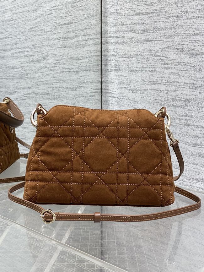Dior Adiorable Top Handle Mini Bag Macrocannage Suede S1713OGY camel Dior Adiorable Top Handle Mini Bag Macrocannage Suede S1713OGY camel