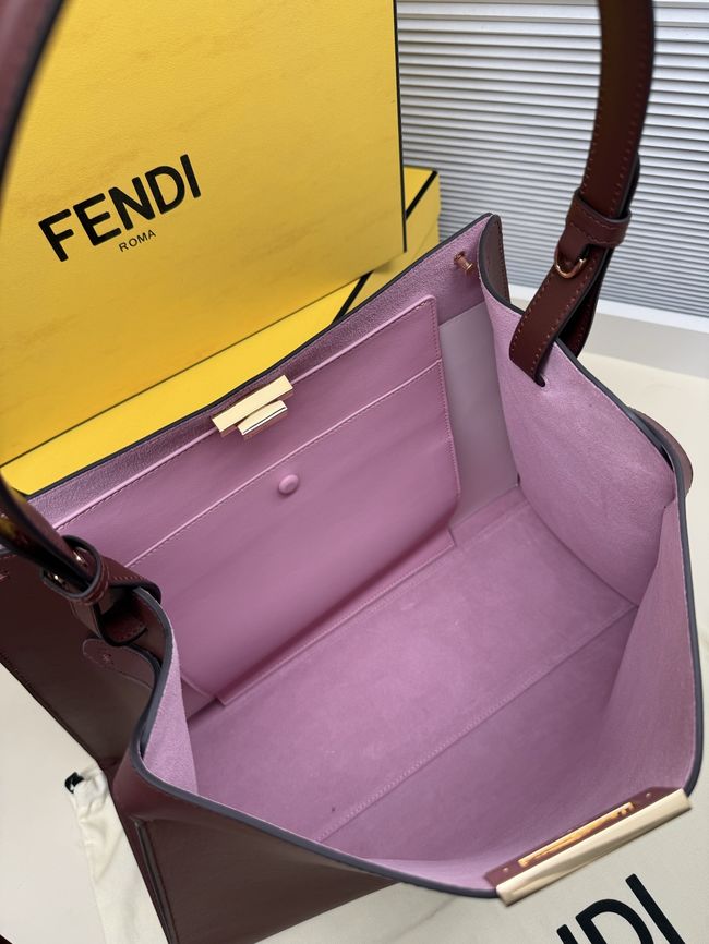FENDI Way Large leather bag 8BN369 burgundy FENDI Way Large leather bag 8BN369 burgundy