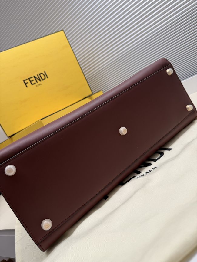 FENDI Way Large leather bag 8BN369 burgundy FENDI Way Large leather bag 8BN369 burgundy