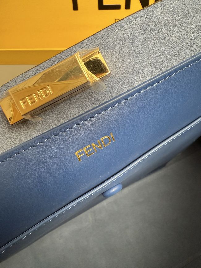 FENDI Way medium leather bag 8BN368 gray
