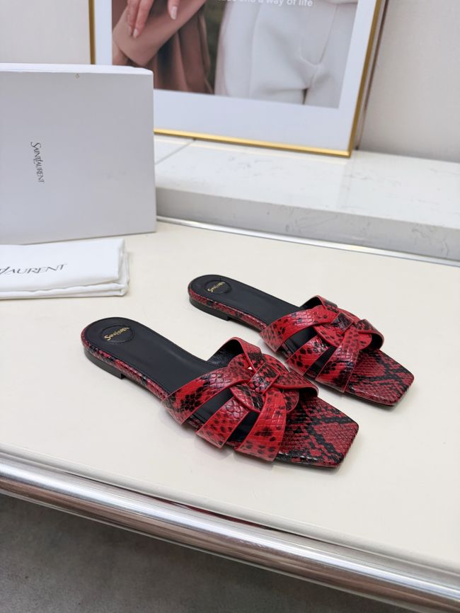 Saint Laurent tribute SANDALS in smooth leather 875936-7
