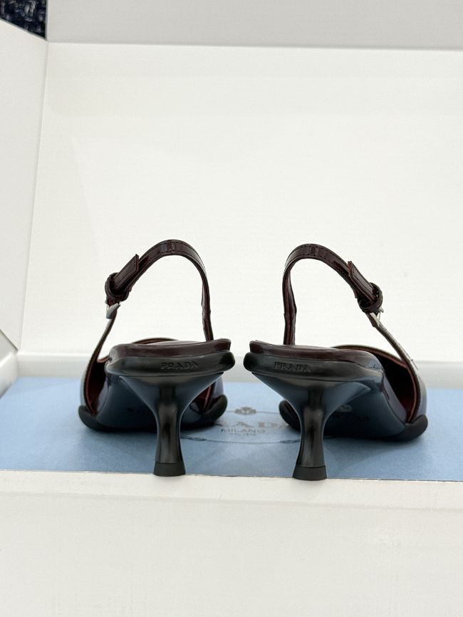 Prada Brushed leather slingback pumps 1I659O-4