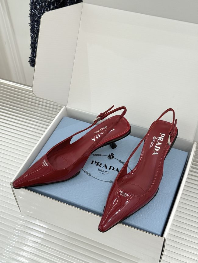 Prada Brushed leather slingback pumps 1I659O-7