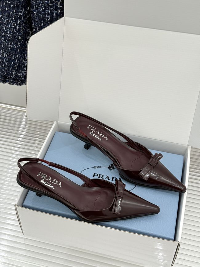 Prada Brushed leather slingback pumps 1I702O-5