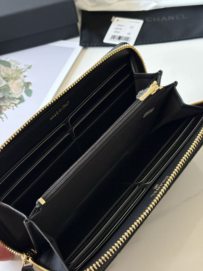 Chanel Classic Zipped Wallet AP5077 black