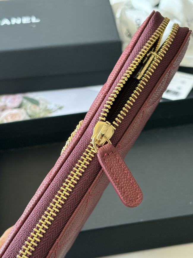 Chanel Classic Zipped Wallet AP5077 dark red Chanel Classic Zipped Wallet AP5077 dark red