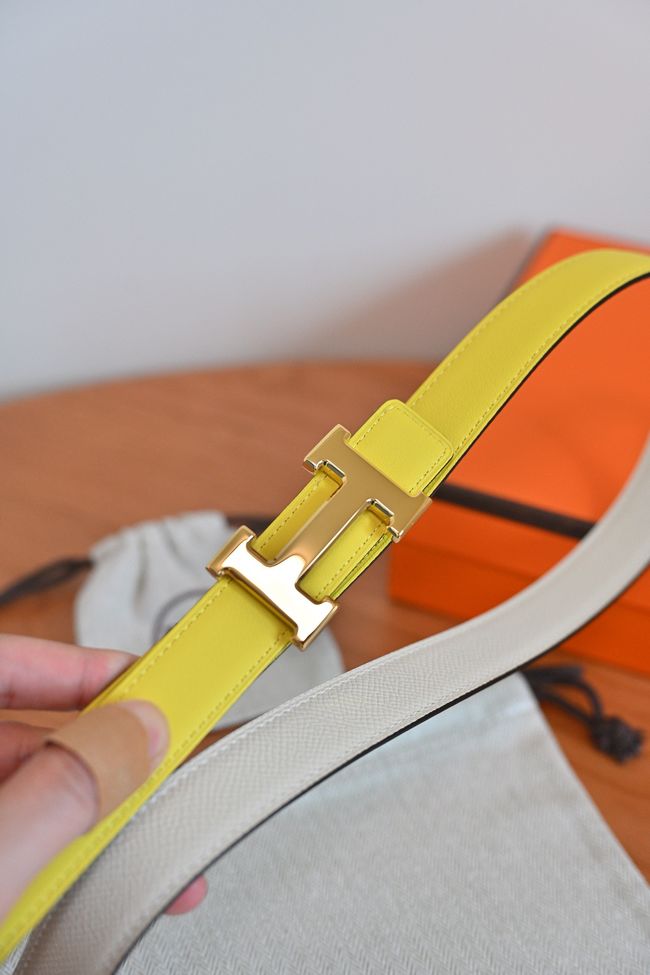 Hermes Constance buckle & double-sided leather belt 24mm H07457-4