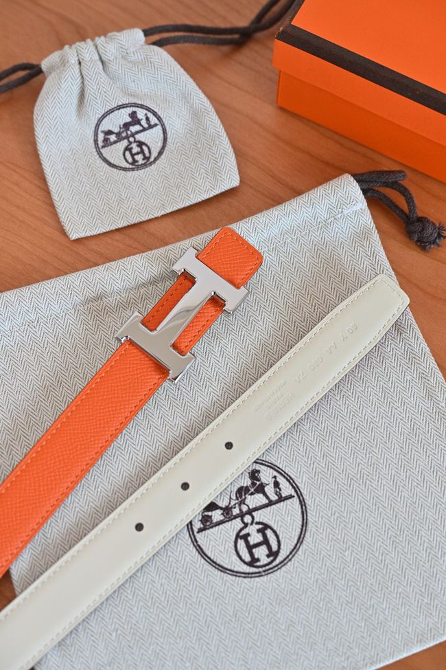 Hermes Constance buckle & double-sided leather belt 24mm H07457-5
