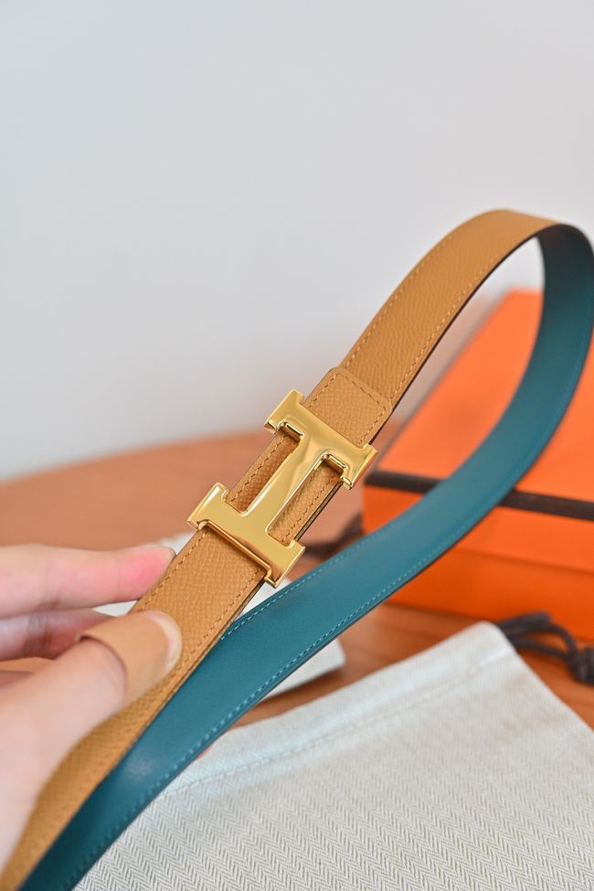 Hermes Constance buckle & double-sided leather belt 24mm H07457-7